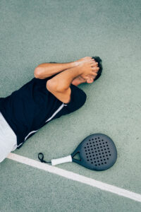 joueur de padel ayant peur de perdre