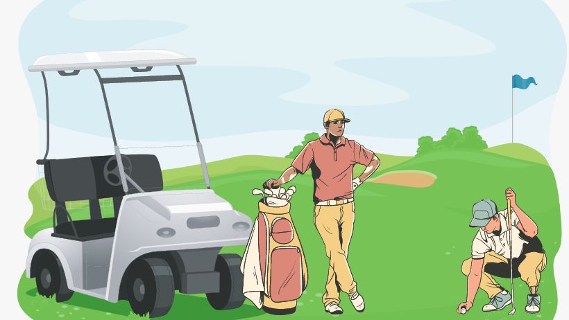 Un golfeur qui a fait de la préparation mentale
