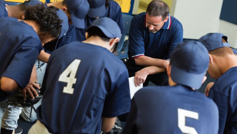 Motivation avant match, un coach en action