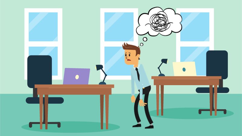 Un homme présentant les symptômes d'une fatigue émotionnelle