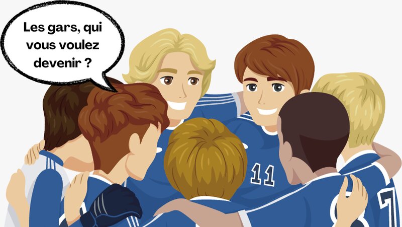 Une équipe qui s'encourage avant un match
