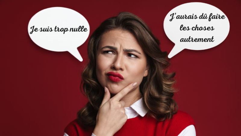 Une femme pas motivée et avec des pensées négatives