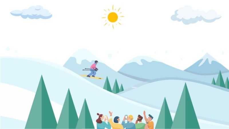 Un skieur gérant parfaitement son stress grâce à une bonne préparation mentale