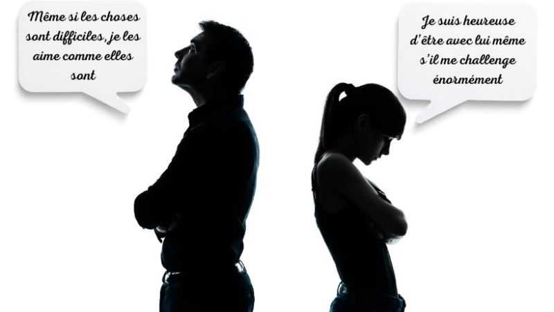 Une homme et une femme en froid et ayant du mal à gérer leurs émotions