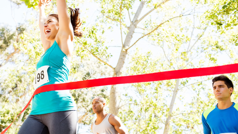Une marathonienne qui a atteint son objectif