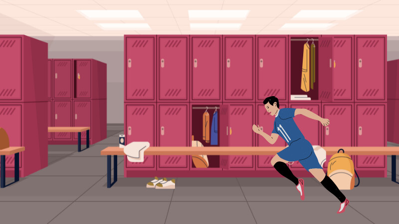 Un footballeur pratiquant sa routine d'avant match