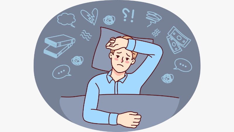 Un sportif stressé qui a du mal à dormir