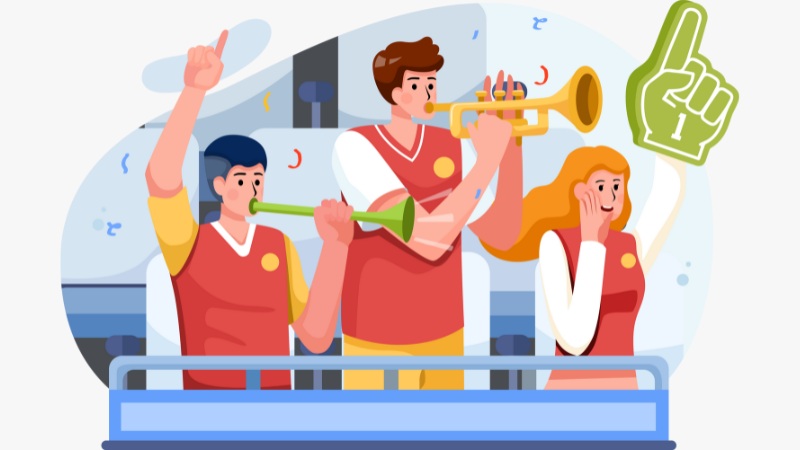 Des personnes qui soutiennent leurs amis sportif et qui renforcent leur mental