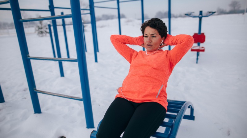 Une sportive avec une bonne force mentale grâce à son autodiscipline