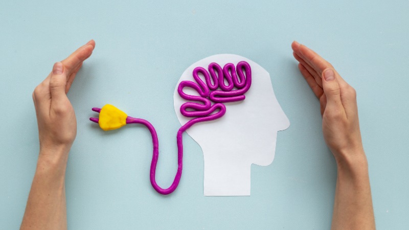 Une illustration d'une personne avec des connaissances en psychologie