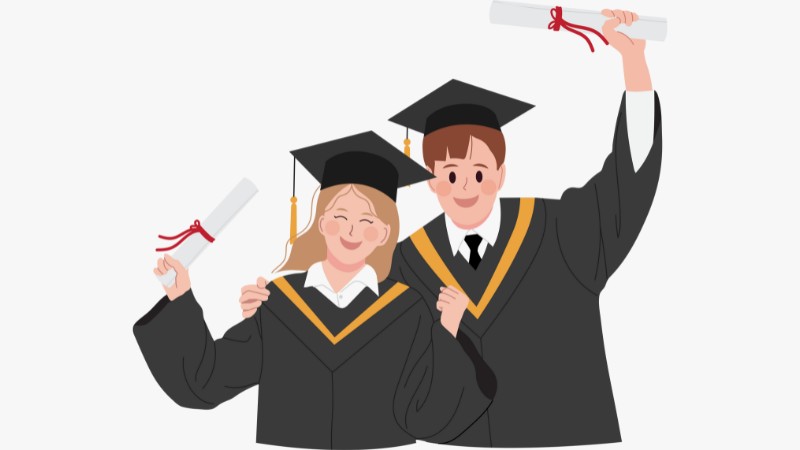 Une remise de diplôme universitaire de préparation mentale