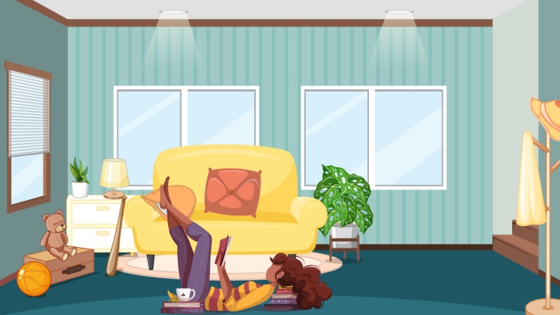 Une sportive qui lit plusieurs livres de préparation mentale