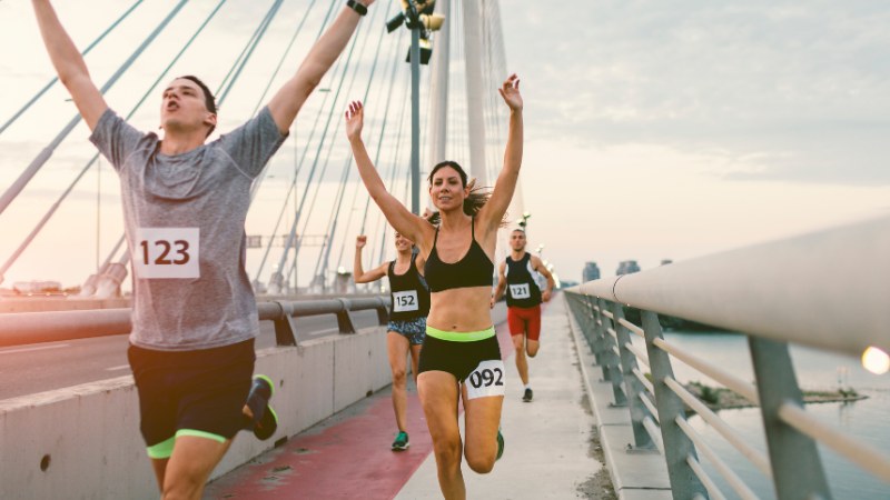 Des coureurs motivés grâce à une bonne préparation mentale semi-marathon