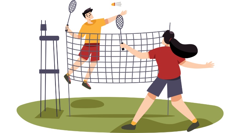 Des joueurs de badminton amateurs