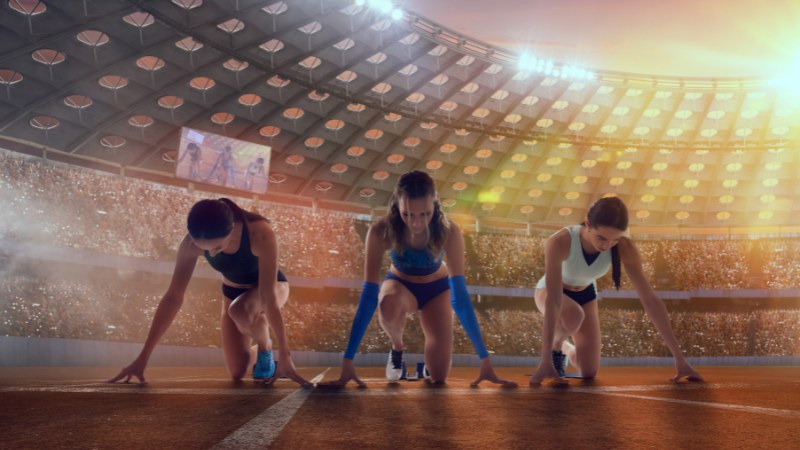 Le stress des athlètes avant le début d'une course