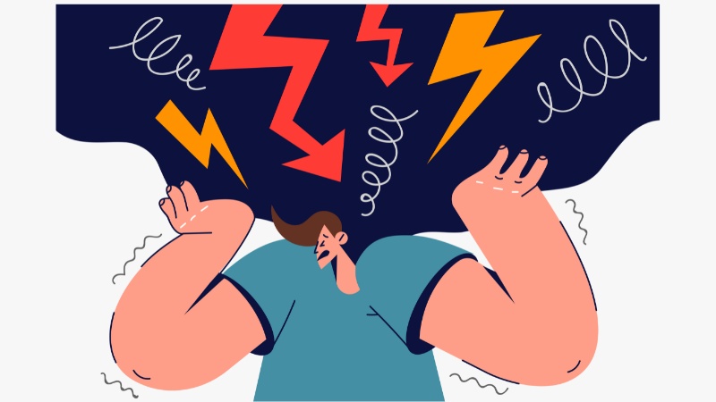 Un homme qui n'arrive pas à se libérer de l'overthinking