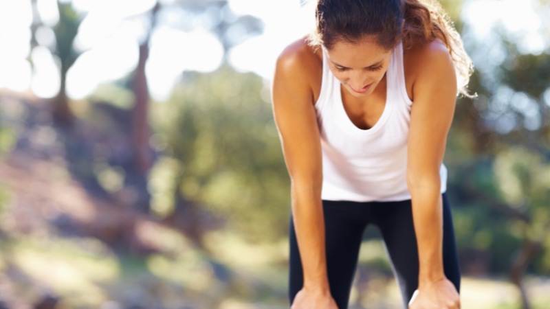 Une runneuse essouflée