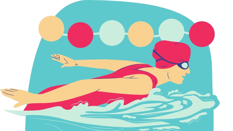 Une spécialiste de la natation complètement lucide