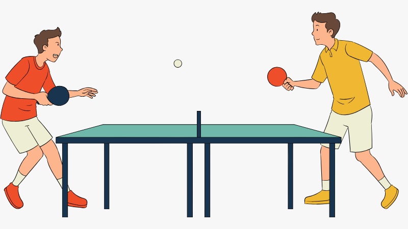 Une compétition de tennis de table
