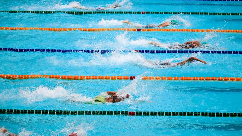 Une épreuve de natation aux Jeux Olympiques