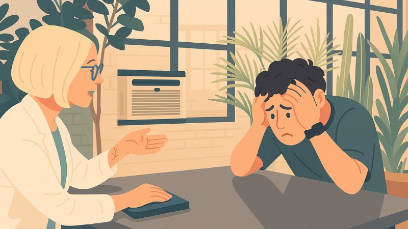 Un homme qui se demande face à la fatigue mentale que faire