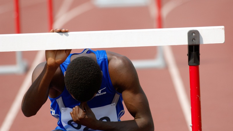 Un sportif faible mentalement qui a du mal à surmonter ses blocages