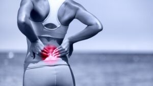 Une sportive qui anticipe déjà une douleur