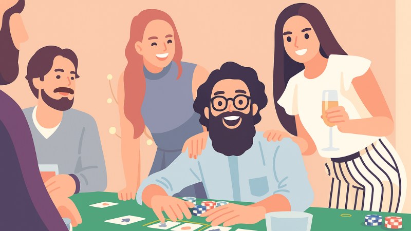Un joueur de poker pas concentré