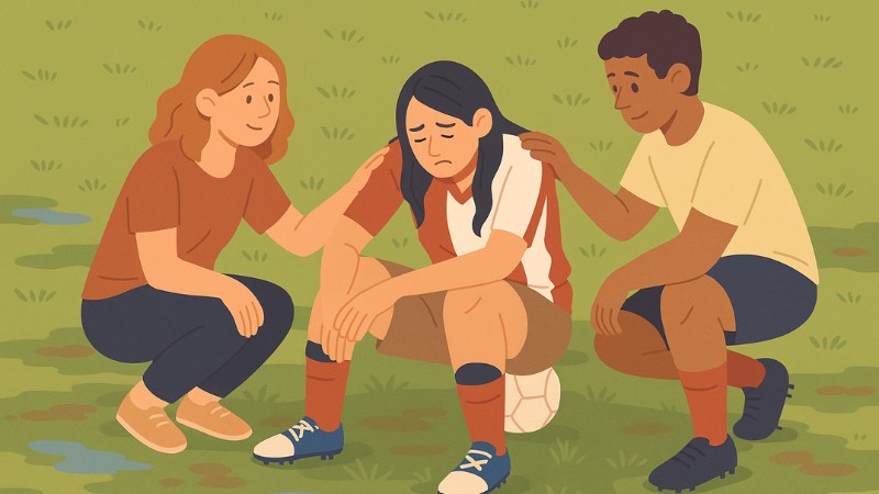 Une sportive avec la peur de perdre qui a besoin de dépolarisation