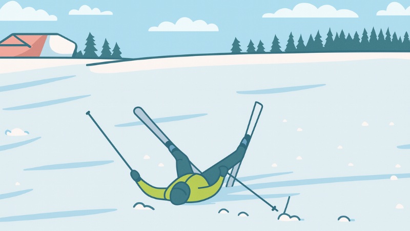 Un skieur professionnel qui chute à une compétition officielle et qui a besoin d'un coaching mental
