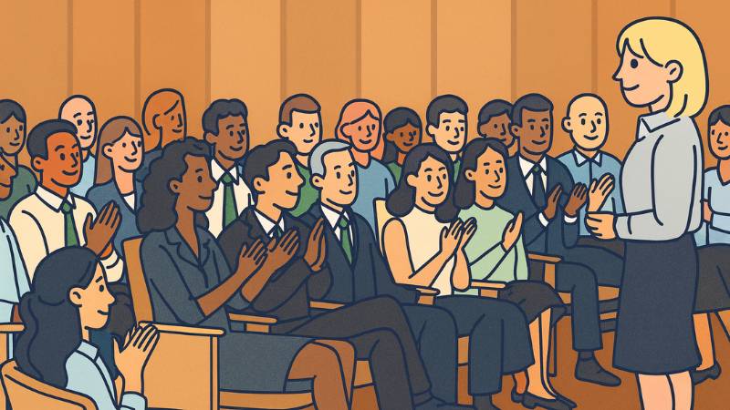 Une femme qui a la bonne posture de coach en dépolarisation