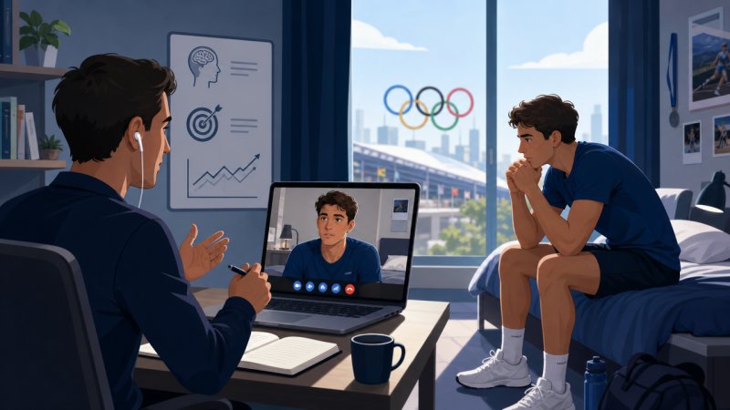 Un coaching à distance d'un athlète aux jeux olympiques