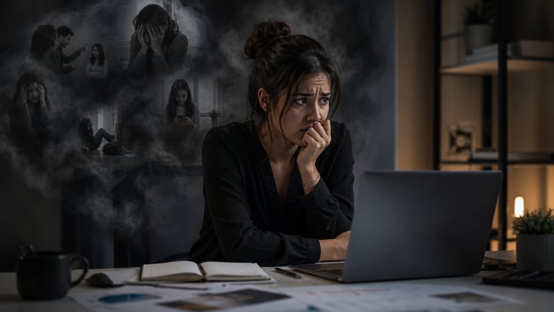 Une personne qui a peur que son passé sabote son business