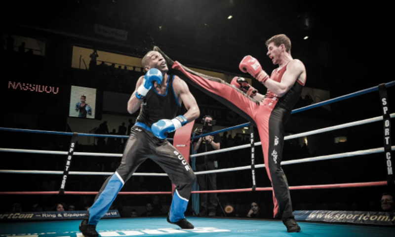 Pierre DAVID lors de sa dernière finale de championnat de France de Savate Boxe Française avant d'inventer la Dépolarisation® mentale