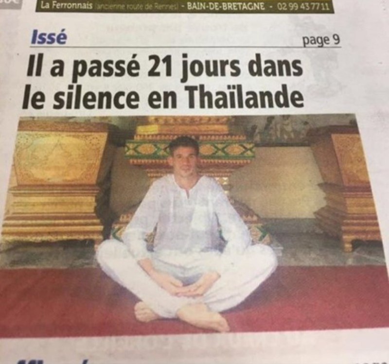 Pierre David en méditation vipassana en Thaïlande avant d'inventer la Dépolarisation®