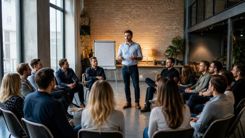 Un business de coaching de groupe florissant pour un coach homme