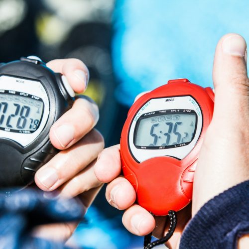 Official Chrono of a Freediving AIDA Performance